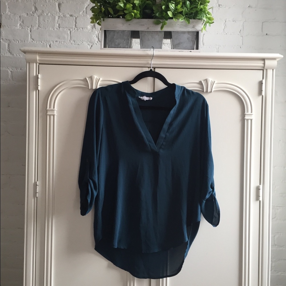 Teal 3/4 Length Sleeve Top